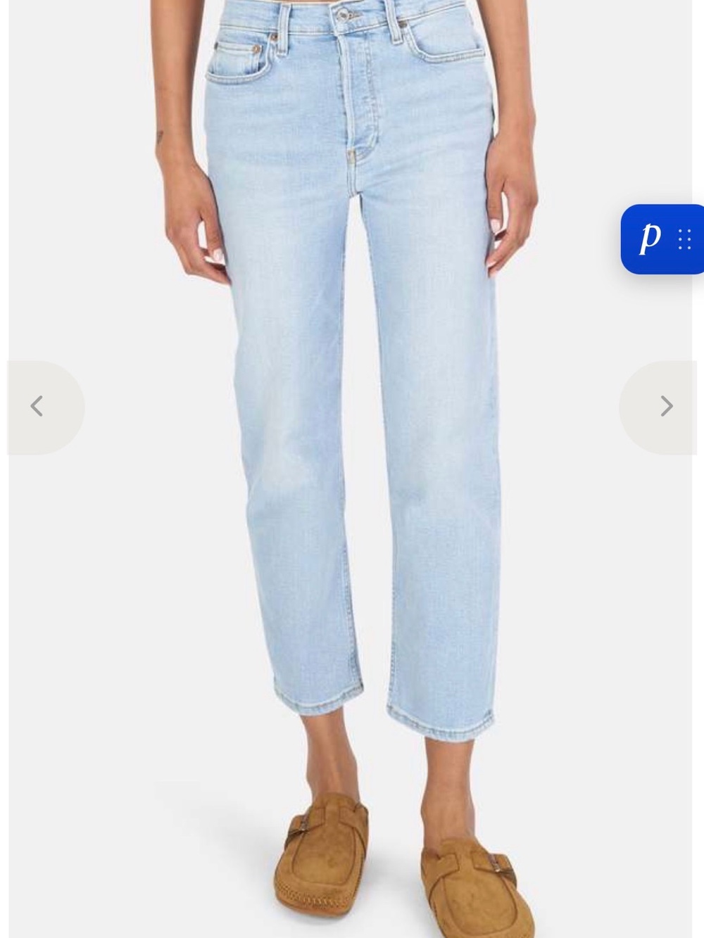 Re/Done 70s High-Rise Stove Pipe Jeans - River Fade